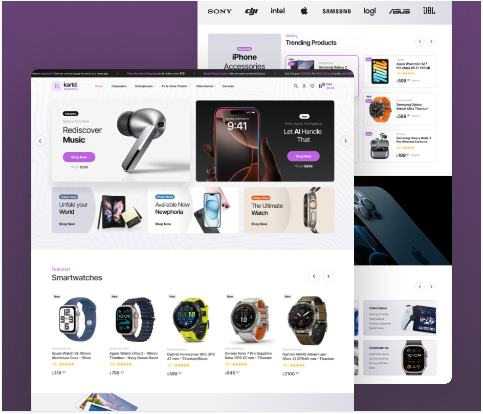 Demo 01 | Kartd - Electronics Elementor & WooCommerce theme
