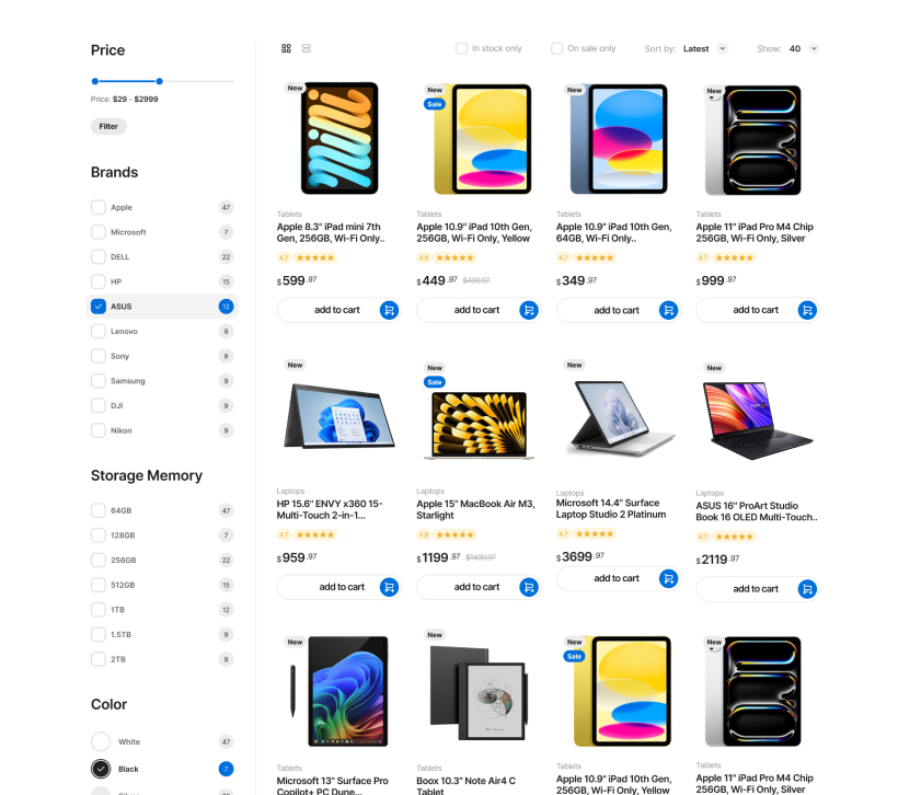 Shop - layouts & pages | Kartd - Electronics Elementor & WooCommerce